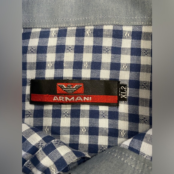 Armani %100 Cotton button down shirt Sz.XL - Picture 7 of 8
